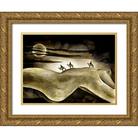 Discovery Gold Ornate Wood Framed Art Print with Double Matting by Heine, Ben