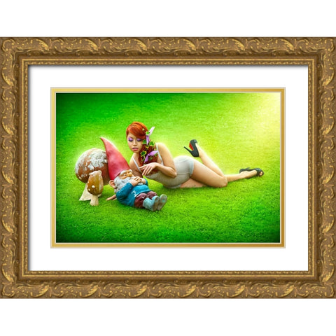 If I were a Fairy Gold Ornate Wood Framed Art Print with Double Matting by Heine, Ben