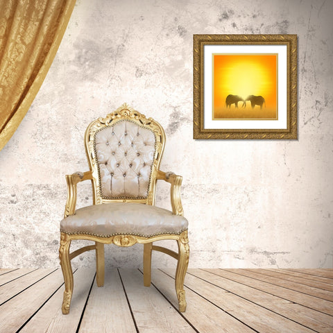 In Love Gold Ornate Wood Framed Art Print with Double Matting by Heine, Ben