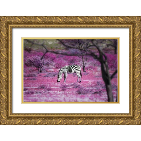 Once Upon a Time in Kenya - 7 Gold Ornate Wood Framed Art Print with Double Matting by Heine, Ben