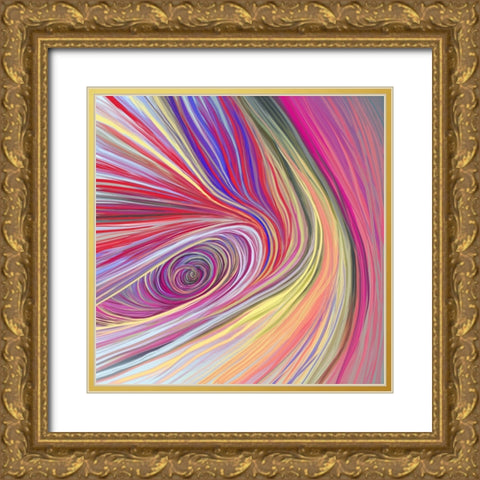 Pure Abstract 3 Gold Ornate Wood Framed Art Print with Double Matting by Heine, Ben