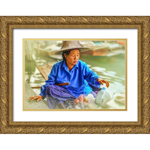 Thailand - 113 Gold Ornate Wood Framed Art Print with Double Matting by Heine, Ben