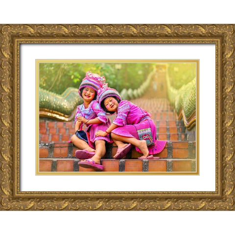 Thailand - 205 Gold Ornate Wood Framed Art Print with Double Matting by Heine, Ben