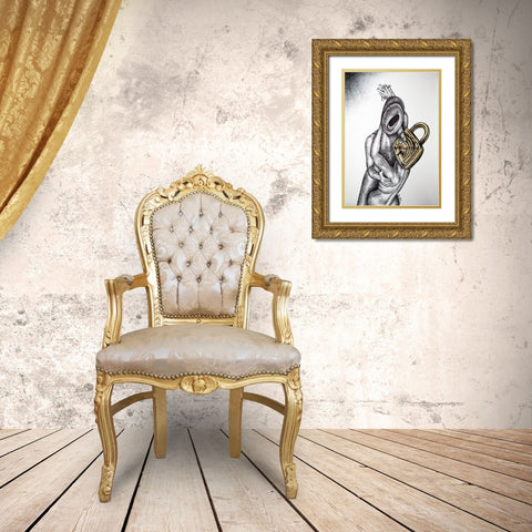 The Kiss Gold Ornate Wood Framed Art Print with Double Matting by Heine, Ben