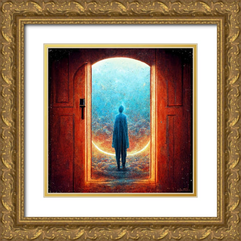 Astro Cruise 36 - Coming Back Gold Ornate Wood Framed Art Print with Double Matting by Heine, Ben