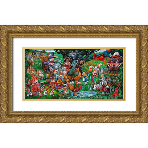 Alice Gold Ornate Wood Framed Art Print with Double Matting by Bell, Bill