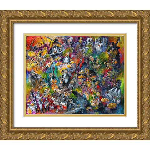 Legends of Blues Gold Ornate Wood Framed Art Print with Double Matting by Bell, Bill