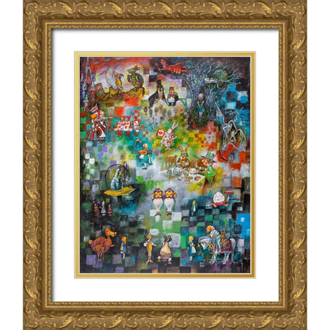 Alice Gold Ornate Wood Framed Art Print with Double Matting by Bell, Bill