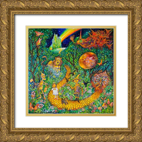 Yellow Brick Road Gold Ornate Wood Framed Art Print with Double Matting by Bell, Bill