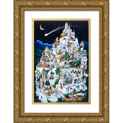 Animal Castle Gold Ornate Wood Framed Art Print with Double Matting by Bell, Bill