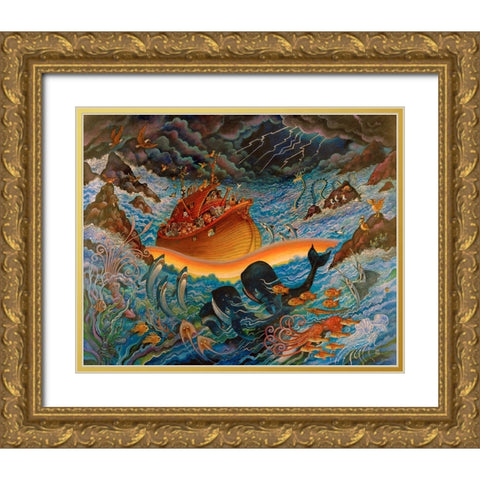 2 Gold Ornate Wood Framed Art Print with Double Matting by Bell, Bill