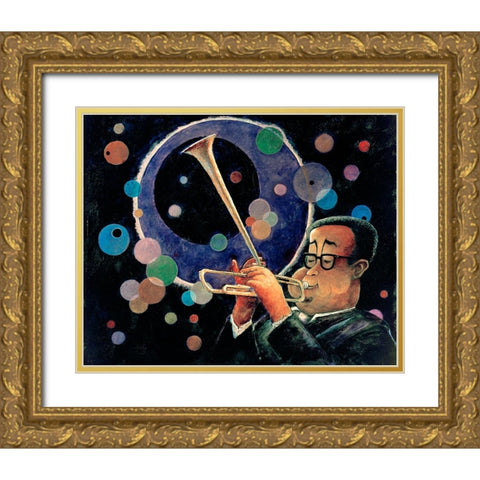 Dizzy Gold Ornate Wood Framed Art Print with Double Matting by Bell, Bill