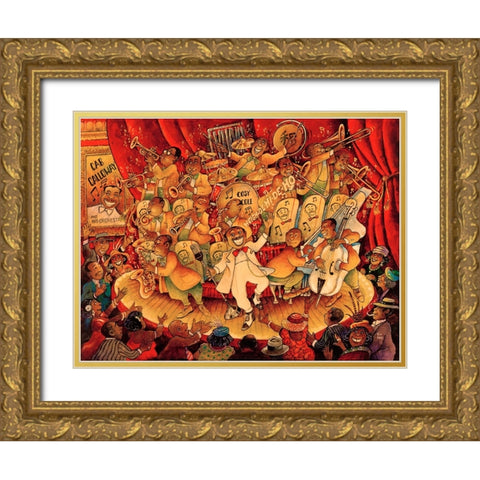 Hidi Ho Gold Ornate Wood Framed Art Print with Double Matting by Bell, Bill