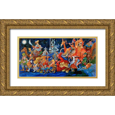 21 Gold Ornate Wood Framed Art Print with Double Matting by Bell, Bill