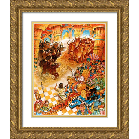 30 Gold Ornate Wood Framed Art Print with Double Matting by Bell, Bill