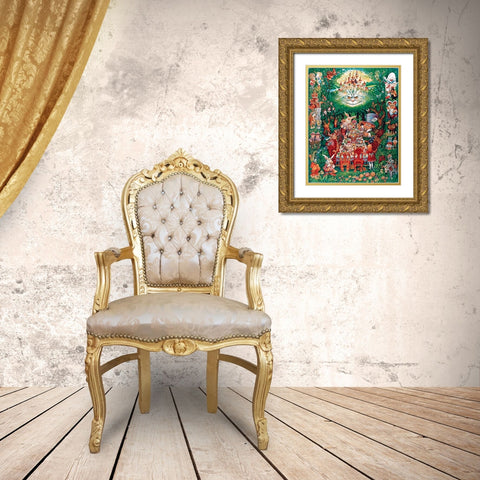 41 Gold Ornate Wood Framed Art Print with Double Matting by Bell, Bill