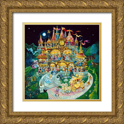 Cinderella Gold Ornate Wood Framed Art Print with Double Matting by Bell, Bill