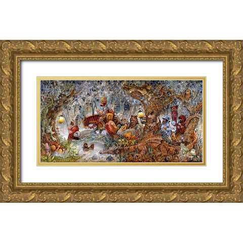 In Search Of Dragons Gold Ornate Wood Framed Art Print with Double Matting by Bell, Bill