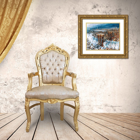 Winter Of 88 Gold Ornate Wood Framed Art Print with Double Matting by Bell, Bill