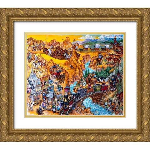 How The West Was Won Gold Ornate Wood Framed Art Print with Double Matting by Bell, Bill