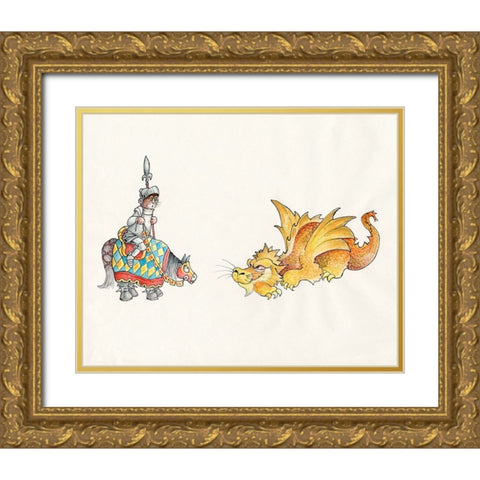 21A - Medival Gold Ornate Wood Framed Art Print with Double Matting by Bell, Bill