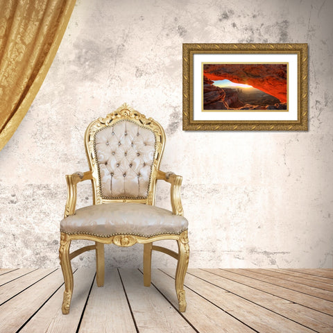 Fiery Sunrise Gold Ornate Wood Framed Art Print with Double Matting by Sherrell, Bill