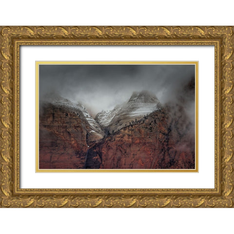 Mountain Dream Gold Ornate Wood Framed Art Print with Double Matting by Sherrell, Bill
