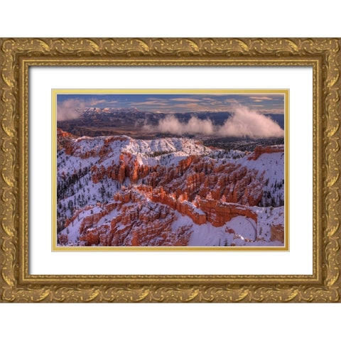 Rugged Purity Gold Ornate Wood Framed Art Print with Double Matting by Sherrell, Bill