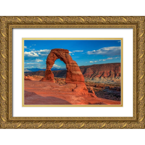Delicate Arch 1 Gold Ornate Wood Framed Art Print with Double Matting by Sherrell, Bill