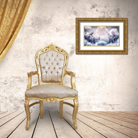 Awake In A Silver Land Gold Ornate Wood Framed Art Print with Double Matting by Gray, Cameron