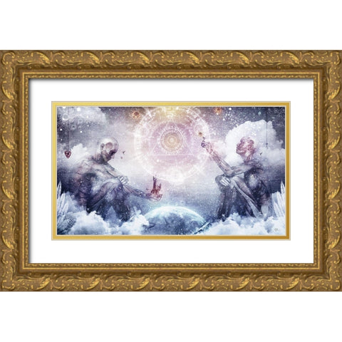 Awake In A Silver Land Gold Ornate Wood Framed Art Print with Double Matting by Gray, Cameron