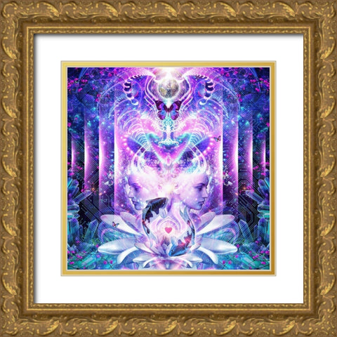 Quest For Mindfulness Gold Ornate Wood Framed Art Print with Double Matting by Gray, Cameron