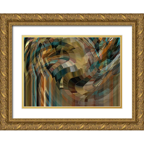 Mushrooms Forever Gold Ornate Wood Framed Art Print with Double Matting by Manlove, David