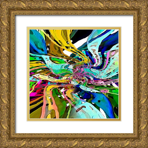 String Theory Gold Ornate Wood Framed Art Print with Double Matting by Manlove, David