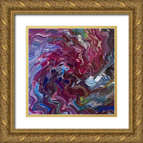 Oil of Lilac 2 lightbump Gold Ornate Wood Framed Art Print with Double Matting by Manlove, David