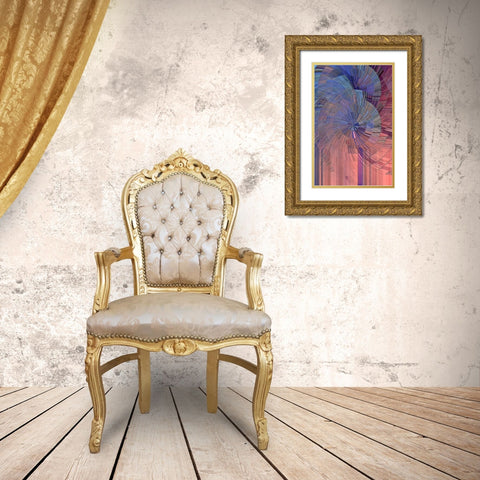 Pink, Blue and Purple Gold Ornate Wood Framed Art Print with Double Matting by Manlove, David