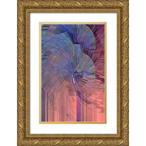 Pink, Blue and Purple Gold Ornate Wood Framed Art Print with Double Matting by Manlove, David