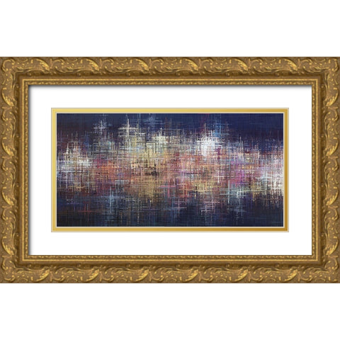 Pastel Crosses Gold Ornate Wood Framed Art Print with Double Matting by Manlove, David