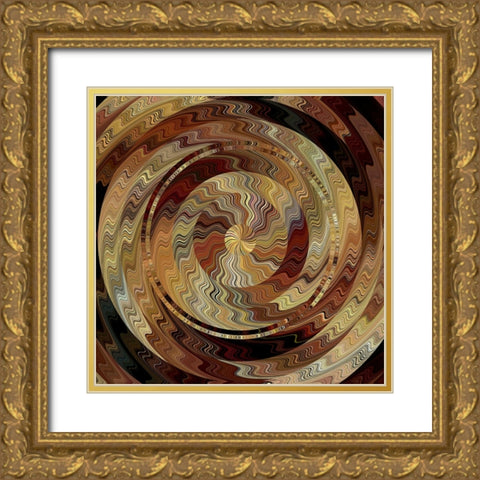 Cinnamon Swirl Gold Ornate Wood Framed Art Print with Double Matting by Manlove, David