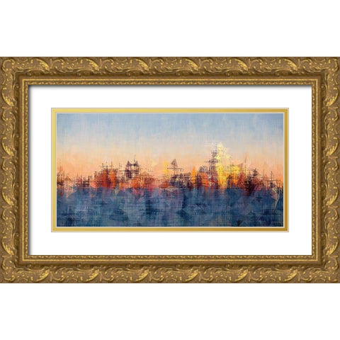 Metro Morning 2 Gold Ornate Wood Framed Art Print with Double Matting by Manlove, David