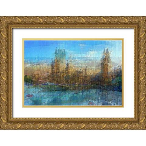 Westminster B Gold Ornate Wood Framed Art Print with Double Matting by Manlove, David