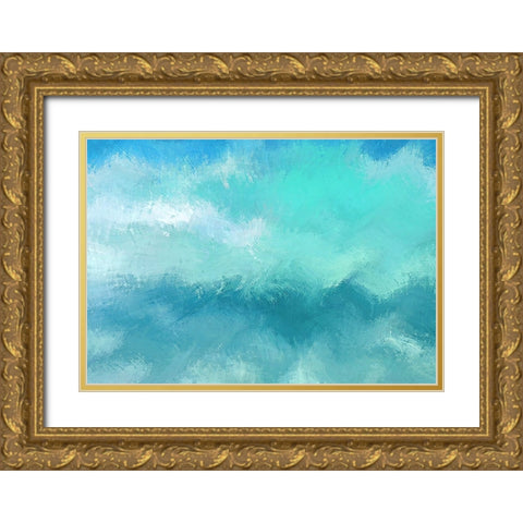 Water Color A Gold Ornate Wood Framed Art Print with Double Matting by Manlove, David