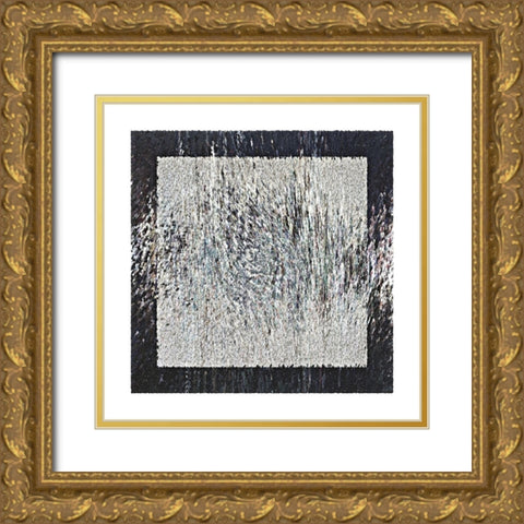 Baked Enamel Splash Gold Ornate Wood Framed Art Print with Double Matting by Manlove, David