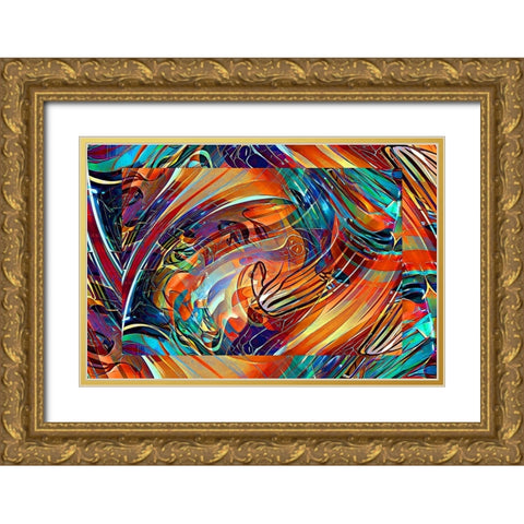 Musical Glass and Musical Glass 3 Gold Ornate Wood Framed Art Print with Double Matting by Manlove, David