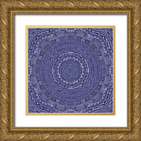 Very Peri Rollers Gold Ornate Wood Framed Art Print with Double Matting by Manlove, David