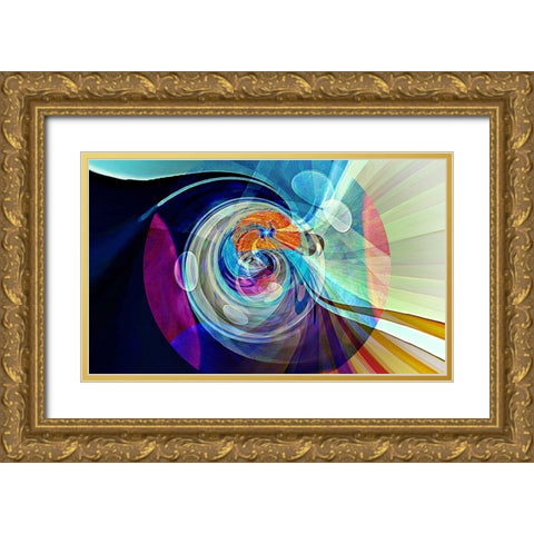 0Z2 Gold Ornate Wood Framed Art Print with Double Matting by Manlove, David