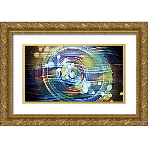 Aurora Oil Nebula 3 Gold Ornate Wood Framed Art Print with Double Matting by Manlove, David