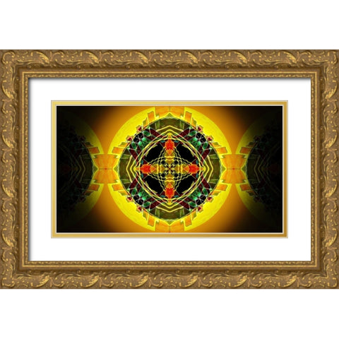 Circle of Fire 2 Gold Ornate Wood Framed Art Print with Double Matting by Manlove, David