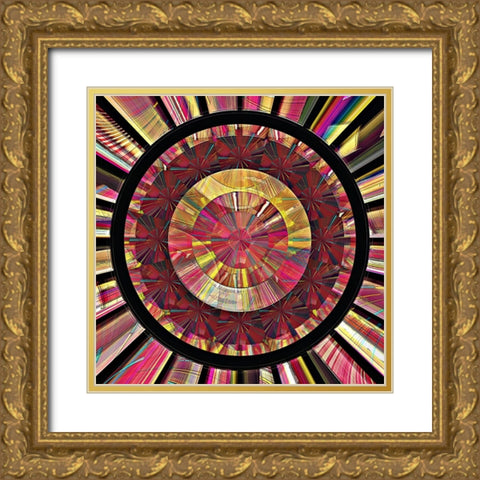 Pearl Electric Half-Hour Clock 2 Gold Ornate Wood Framed Art Print with Double Matting by Manlove, David