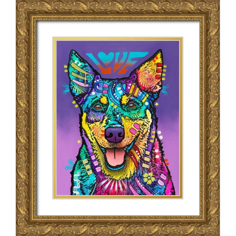 Rocky Gold Ornate Wood Framed Art Print with Double Matting by Dean Russo Collection